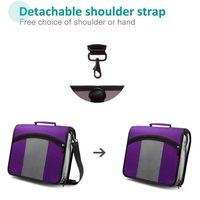 Porte-documents de voyage personnalisé avec fermeture éclair en nylon de 3 pouces, pour ordinateur portable de 15 pouces, tablette, organiseur de documents