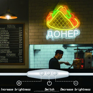Enseigne néon LED transparente en acrylique, enseigne lumineuse pour kebab turc, panneau lumineux intérieur suspendu, lumière d'ambiance personnalisée 5V 12V - Product Image 2
