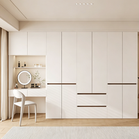 Armoire de Luxe Personnalisée avec Coiffeuse Intégrée, Rangement Multifonctionnel, Design Minimaliste, Qualité ENF, Prise en Charge OEM/ODM