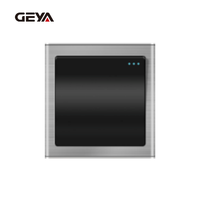 Interrupteurs muraux modernes GEYA en acier inoxydable, étanches et durables, norme britannique, 86*86mm, 16A/250V, 1 Gang 1 Voie, faciles à installer