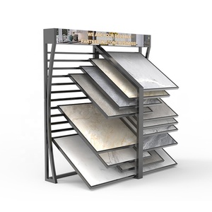 Tùy chỉnh trượt sàn kim loại thạch anh đá Bảng hiển thị đứng gạch hiển thị đứng đá kệ trưng bày - Product Image 6