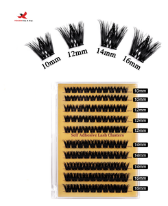 HQ Mixed Proc Discount DIY Segmental <b>Glue</b>-free Extension False <b>Eyelashes</b>, Dense and Three-dimensional <b>Glue</b>-free, Easy to <b>Remove</b> - Product Image 2