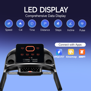 <span class=keywords><strong>Tapis</strong></span> roulant électrique <span class=keywords><strong>pliable</strong></span> avec moteur 1,5 CV, écran LED, inclinaison automatique <span class=keywords><strong>de</strong></span> 0% à 15%, multifonction, 520*1360 mm - Product Image 4
