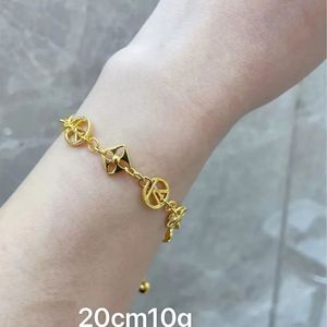 Xinfly Custom Hot Sale Pure 24K Real Gold Chunky <b>Bracelet</b> Jewelry Women Fashion 5D Hard Cyanide Free 999 Gold Paperclip Chain - Product Image 5