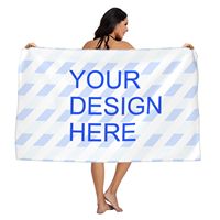 Serviette de plage et de bain en polyester absorbant, séchage rapide, motif sportif, personnalisable, rectangulaire, toutes saisons, Senge CET-5412