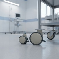 Roulettes doubles en plastique pour lit médical, roulettes jumelées en PU pour fauteuil médical, roulettes pour chaise d'hôpital - Aucun avis pour le moment