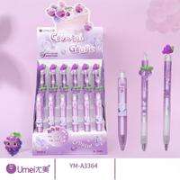Ensemble de stylos gel Umei, thème jus de raisin, écriture fluide, encre sans bavure, stylo de signature quotidien pour étudiants, outil fiable