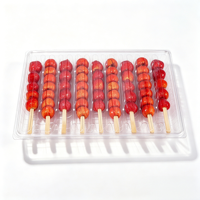 Envase Transparente Personalizable de PET con 9 Compartimentos para Frutas Confitadas Grandes - Empaque Desechable Resistente al por Mayor