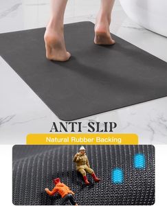 Tapis de sol antidérapant en pierre de diatomite pour salle de bain, absorbant l'eau, motif ondulé, écologique, durable, séchage rapide - Product Image 5