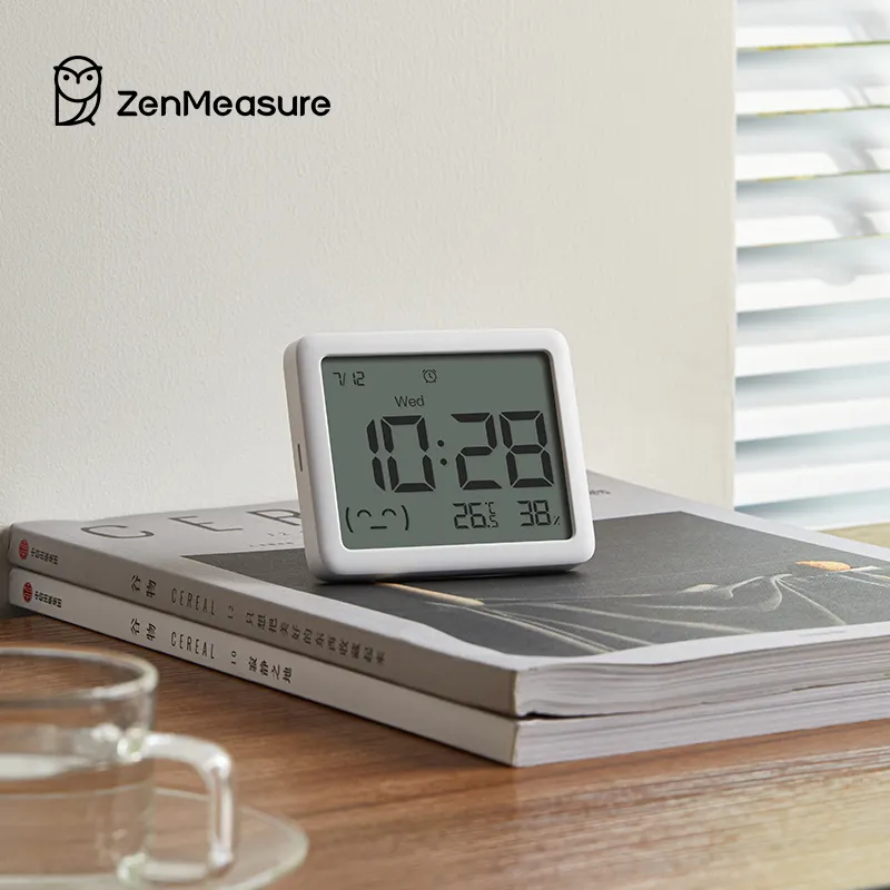 ZenMeasure นาฬิกาอัจฉริยะจอ LCD แสดงเวลาบนเดสก์ท็อป ฟังก์ชั่นนาฬิกาปลุก