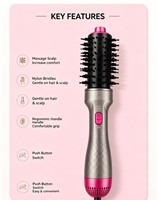 Sèche-cheveux électrique professionnel 1000W, lisseur à air chaud, brosse peigne en nylon sécurisée, usage domestique et hôtelier