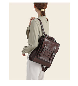 <b>Backpack</b> Purse for <b>Women</b> Fashion Convertible Satchel Handbags <b>Large</b> Capacity Travel Vintage Genuine Leather Bookbag Multipurpose - Product Image 6