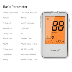 جهاز مراقبة السكر في الدم لسلامة الرعاية المنزلية ، جهاز مراقبة السكر في الدم بشاشة اختيارية - Product Image 2