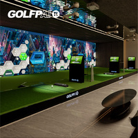 Simulador de Golf GOLFPAI A1 - Simulación de 1080p Desarrollada Independientemente con Pantalla Táctil de Batalla en Tiempo Real, Conectividad WiFi para Windows