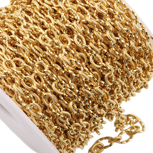 Chaîne torsadée filetée en acier inoxydable 1:1 plaquée or 18 carats, chaîne décorative pour collier de pull, accessoire de bijouterie unisexe - Product Image 4