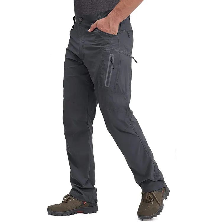 OEM/ODM Summer Lightweight Trousers Mens Tactical Fishing Pants Outdoor Hiking Nylon Quick Dry Cargo Pants Casual Work Trousers