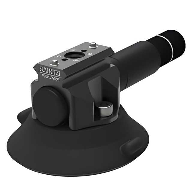 Aluminium Alloy 3 Inch Suction Cup Mount Vehicle-Mounted Windshield Bracket Holder for Camera Mount 2kg Load Capacity Black