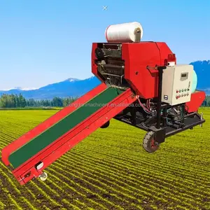 Automatic Corn Silage Baler Machine Maize Silage Baler and Wrapper Machine for Animal Feed alfalfa baler