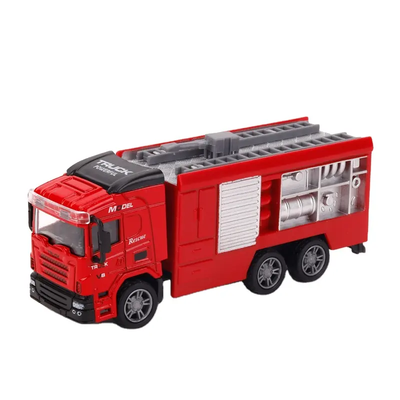 2024 nuovi arrivi Diecast ingegneria del veicolo servizi igienico-sanitari camion dei pompieri serie 1:50 giocattolo veicolo auto giocattoli per bambini ragazzi ragazze