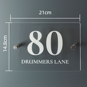 Clear Personalised <strong>Door</strong> Signs Office <strong>Door</strong> <strong>Name</strong> <strong>Plates</strong> <strong>Front</strong> <strong>Door</strong> Number Plaque for Sale - Product Image 3