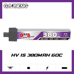 GAONENG GNB 1S 380mAh 3.8V 60C Tête plastique A30 HV RC LiPo Batterie Inductrix FPV BNF BLADE Horizon <span class=keywords><strong>eflite</strong></span> Upgraded from 300MAH - Product Image 3