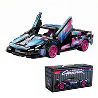 Set de Bloques de Construcción de Auto Deportivo Lele Brother, Modelo de Vehículo de Carreras 1:18, Juguete de Retroceso, Regalo para Niños y Adultos