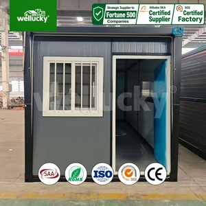 Conteneur pliable de 20 pieds pour camp de travailleurs et stockage en arrière-cour |   6 ensembles/20GP, grue de levage extensible en 10 minutes, directement de l'usine - Product Image 2