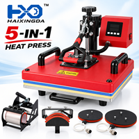 Presse à chaud multifonction 5 en 1 29*38cm 33*45cm pour sublimation et transfert thermique sur T-shirts, mugs, casquettes, assiettes