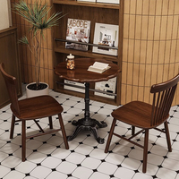 Ensemble de meubles de restaurant de style moderne pour hôtel, café, table et chaises en bois massif, écologiques et durables, ensemble de salle à manger commerciale