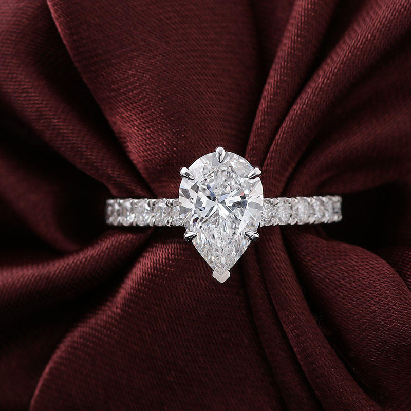 แหวนเพชรโมอิสซาไนต์ทองแท้ 14K