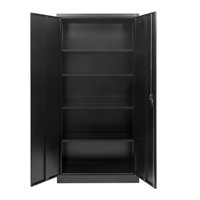 Armoire de rangement de garage en métal armoire de classement moderne en métal bureau en acier noir 2 portes pour le stockage
