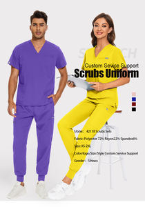 2024 Scrub for Women Scrubs Top With Classic V-Neck Jogger <b>Pants</b> Medical Nursing Uniform Scrub Set - Product Image 4