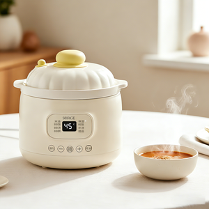 Cuisinière électrique programmable Sorge de 1,2 <span class=keywords><strong>Qt</strong></span> avec couvercle en céramique et contrôle numérique du minuterie antiadhésif, classe A en termes d'efficacité énergétique - Product Image 1