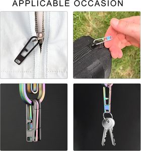 Pcs Metal Alloy Zippers <b>Puller</b> Headers Connectors Keychains Hanging Buckles For Bag Clothes Hardware Easy To Use Portable Small - Product Image 6