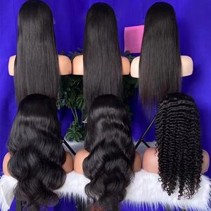 30 36 Inch Straight 13x6 HD Transparent Lace Front Human <b>Hair</b> Wigs for Women 200 Density Brazilian 13x4 Lace Frontal Wigs - Product Image 6