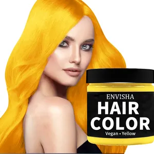 Orgânico Semi Permanente Brilhante Cor Do Cabelo Cera Dye Citrino Amarelo Cabelo Pomadas Penteado Coloring Cream