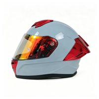 Casques de moto intégraux en gros, casque ABS avec nouveau design, certification DOT, double visière