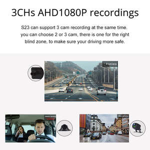 Caméra 3CHs AHD1080P Miroir voiture DVR 12 pouces écran tactile G-sensor Parking Monitor Car Black Box Video Recorder - Product Image 4