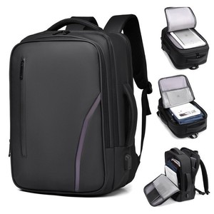 Customized Wholesale Unisex Business Laptop <b>Backpack</b> with Waterproof Oxford Material USB Port for Travel & Commuting - Product Image 4