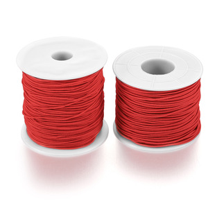Cordon élastique pour bijoux, 0.8mm, 100m, rond, pour la fabrication de bracelets, options de couleurs noir, marron, rouge, blanc - Product Image 3