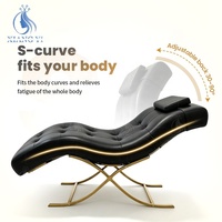 Table de massage en cuir PU pour salon, lit esthétique incurvé pour tatouage, soins du visage et cils
