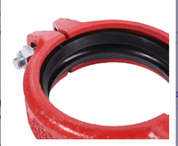 Raccords de tuyauterie à rainure rigide en fonte Joint rigide de cerceau d'ingénierie de protection contre l'incendie avec pinces