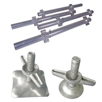 Pied de scène en alliage d'aluminium, hauteur réglable 1-1,5 m, avec grande base pour terrain inégal