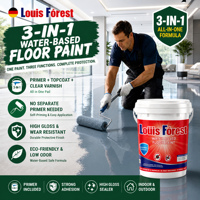 Peinture époxy écologique tout-en-un pour sols : apprêt, couche de finition et vernis, couleur personnalisée, finition brillante, revêtement durable pour béton intérieur