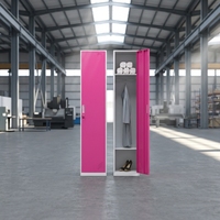 Casiers industriels robustes à 1 porte avec plateau de rangement supplémentaire et fentes de ventilation pour l'organisation des vêtements de travail des mineurs