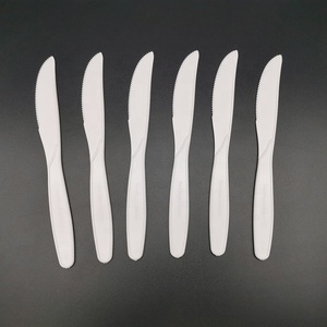 Biobased Disposable Flatware Heavy Duty Corn Starch Plastic Cutlery 7 Inch Food Knife