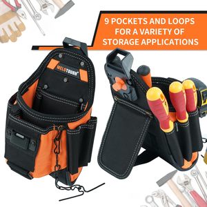 MELOTOUGH Kleine Werkzeug gürtel tasche mit Gürtelclip-Aufsatz 9 Taschen Tradesman <span class=keywords><strong>Tool</strong></span> <span class=keywords><strong>Bag</strong></span> Pouch mit Elektriker-Werkzeug holster