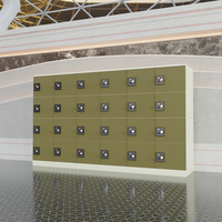 Armoire en plastique robuste et saine Headleader OEM EDM avec panneaux métalliques, armoires avec serrure à empreintes digitales pour école, bibliothèque, salle de sport
