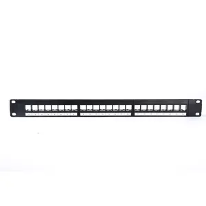 24 Port Fiber Patch Panel CAT6 UTP Type 19 inch With RJ45 Connector CAT6 Network Cable Patch Panel