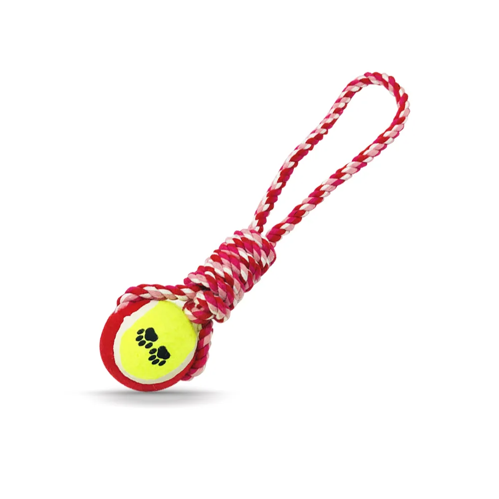 Pelota de tenis interactiva resistente, cuerda de algodón para perro grande, juguete para mascotas